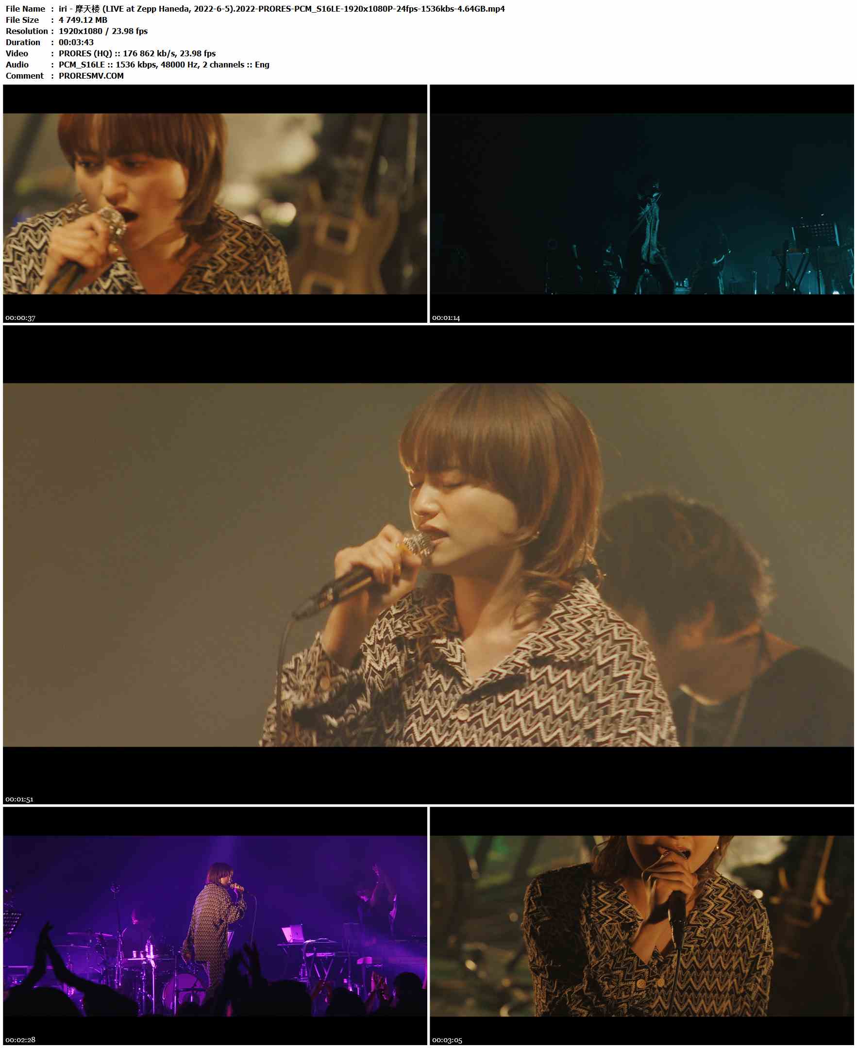 iri - 摩天楼 (LIVE at Zepp Haneda, 2022-6-5).2022-PRORES-PCM_S16LE-1920x1080P-24fps-1536kbs-4.64GB官方MV_高清MV